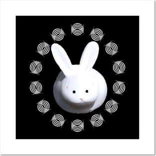 Little white rabbit Posters and Art